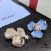 692fdcbb99f2d84055c8b358 Qixi Gift 🎁 HEFANG Blue Iris Earrings Elegant Floral Design