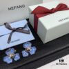 692fdcc099f2d84055c8b35e Qixi Gift 🎁 HEFANG Blue Iris Earrings Elegant Floral Design