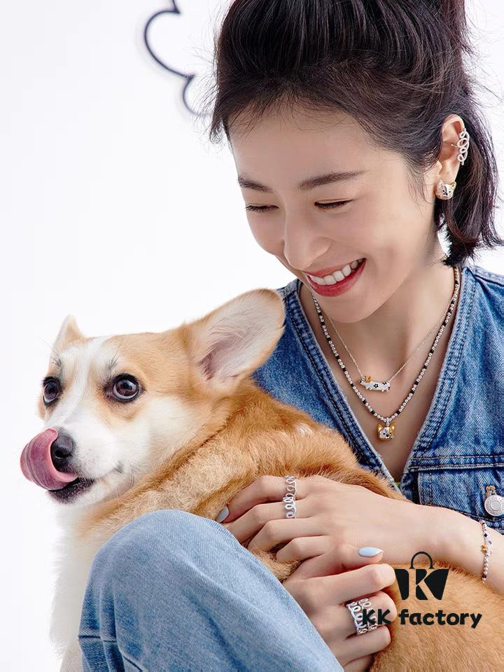 692fdcc699f2d84055c8b368 HEFANG Xiao Hua Corgi Collar Chain, Lightweight Luxury Unique Design Necklace, Qixi Gift (Same Style as Zhou Yutong)