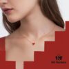 He Fang Gao Bai Necklace for Women, Heart Pendant Elegant Collarbone Chain Gift