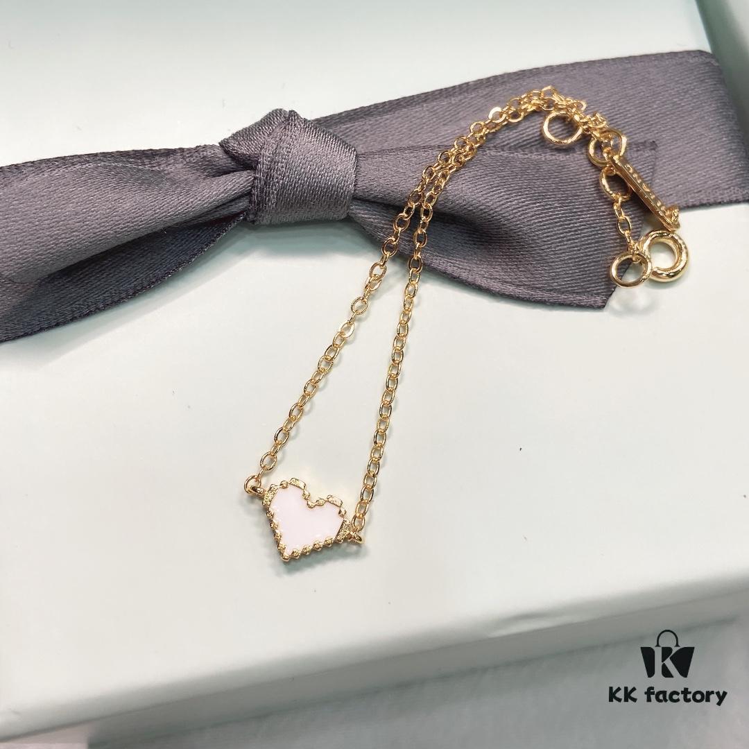 692fdcdc99f2d84055c8b389 HEFANG Jewelry Declaration Ladies' Diamond Heart Pendant, Minimalist Thin Bracelet Hand Chain
