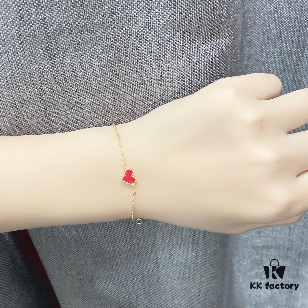 692fdcdd99f2d84055c8b38b HEFANG Jewelry Declaration Ladies' Diamond Heart Pendant, Minimalist Thin Bracelet Hand Chain