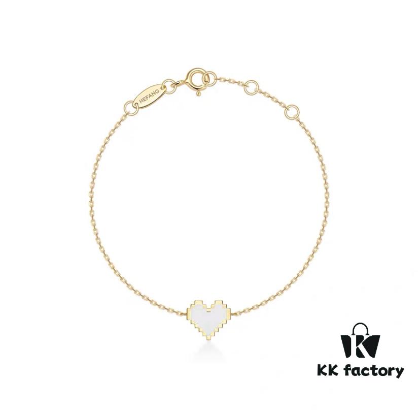 692fdce199f2d84055c8b394 HEFANG Jewelry Declaration Ladies' Diamond Heart Pendant, Minimalist Thin Bracelet Hand Chain