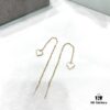 HEFANG He Fang Declaration Ear Thread Earrings with Heart Pendant Diamond Stud Jewelry Gift for Women