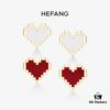 692fdce399f2d84055c8b398 HEFANG Jewelry Confession Stud Earrings, Heart-Shaped Minimalist Design Ear Accessories Gift for Women