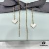 HEFANG He Fang Declaration Ear Thread Earrings with Heart Pendant Diamond Stud Jewelry Gift for Women