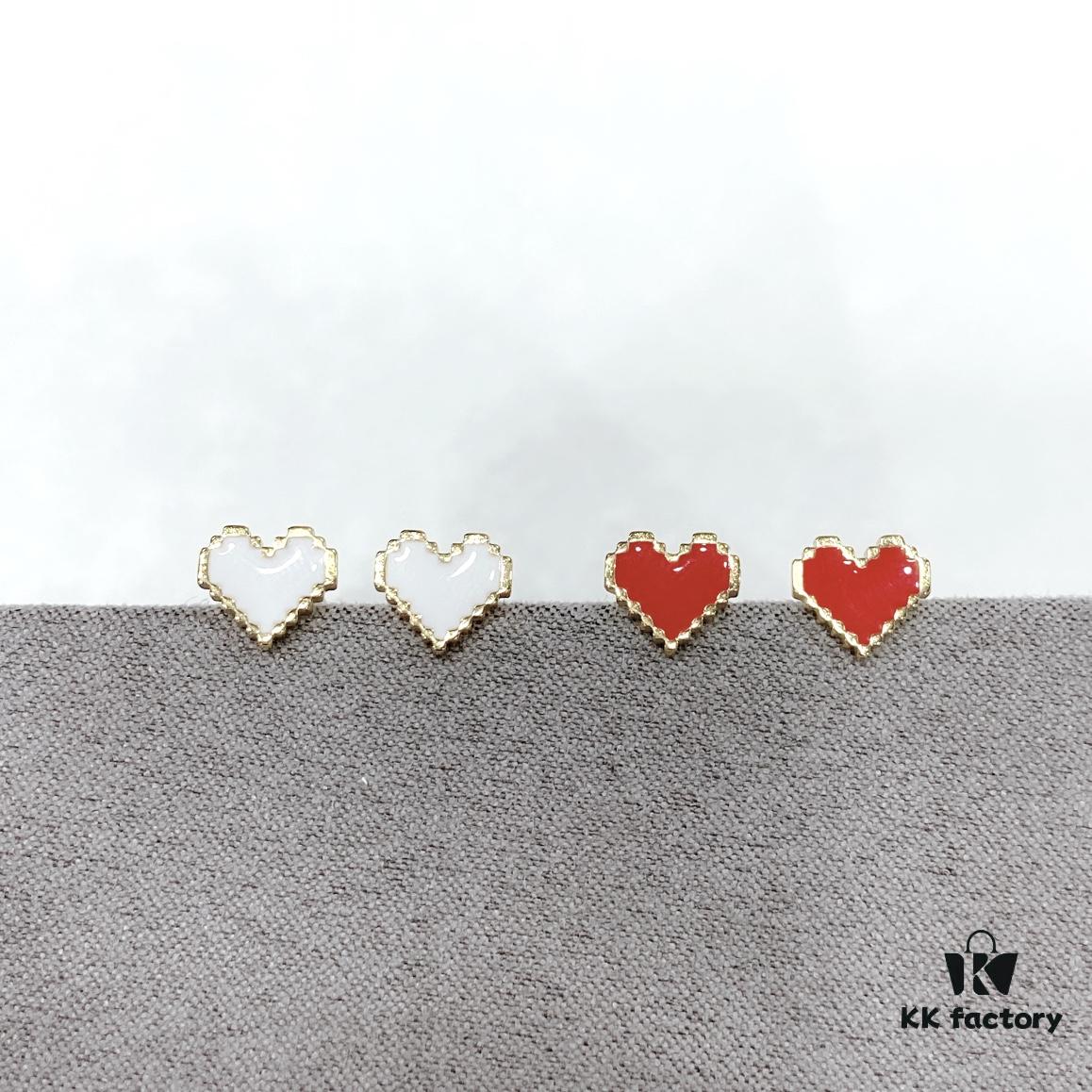 692fdce699f2d84055c8b39b HEFANG Jewelry Confession Stud Earrings, Heart-Shaped Minimalist Design Ear Accessories Gift for Women