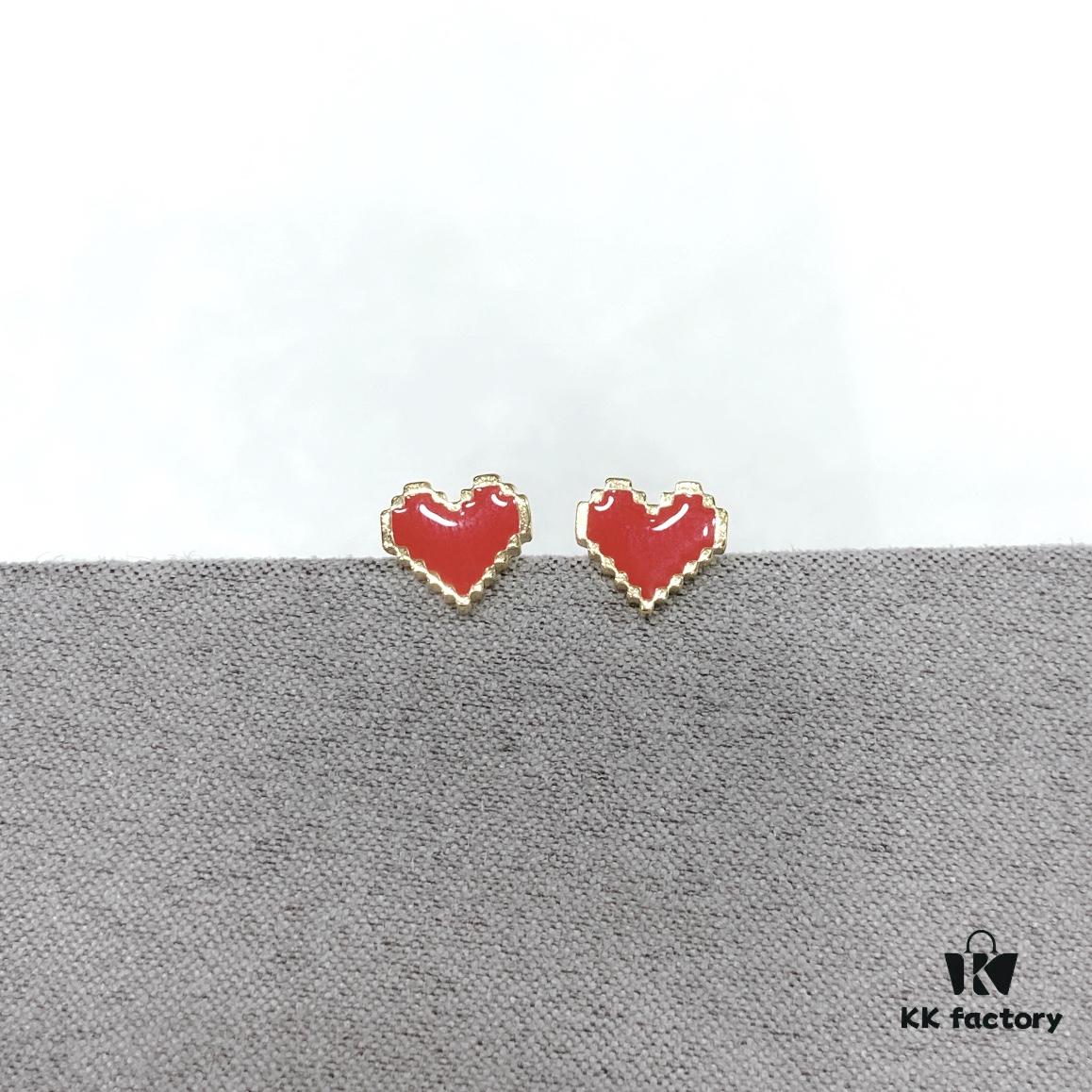 692fdce799f2d84055c8b39e HEFANG Jewelry Confession Stud Earrings, Heart-Shaped Minimalist Design Ear Accessories Gift for Women