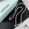 692fdd0999f2d84055c8b3d0 HEFANG Jewelry Grape Juice Ice Short Necklace, 925 Sterling Silver Cute Heart Pendant Collar Chain, Xiaomi Bead Necklace, Same Style as Shen Mengchen