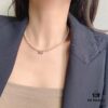 692fdd0a99f2d84055c8b3d2 HEFANG Jewelry Grape Juice Ice Short Necklace, 925 Sterling Silver Cute Heart Pendant Collar Chain, Xiaomi Bead Necklace, Same Style as Shen Mengchen