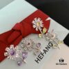692fdd1499f2d84055c8b3e1 HEFANG Jewelry Summer Floral Earrings, Crystal-Clear and Exquisitely Delicate