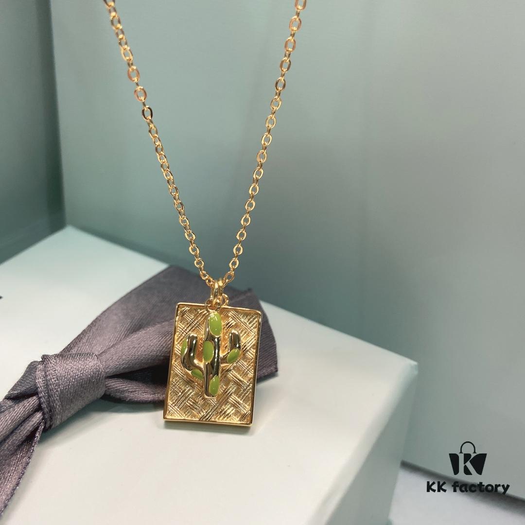 692fdd2399f2d84055c8b3fe Cactus Collarbone Chain, Boho Minimalist Necklace, Nature-Inspired Design, Instagram-Famous Unique Jewelry