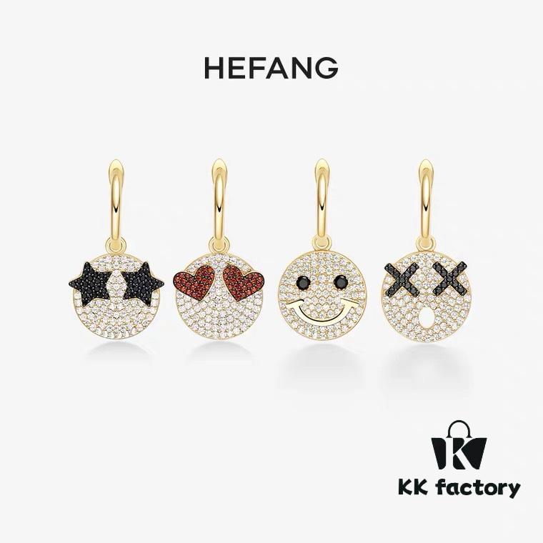 692fdd2499f2d84055c8b402 He Fang Emoji Earrings, Creative Design Women's Earrings, Single Stud Earring Jewelry