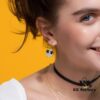 He Fang Emoji Earrings, Creative Design Women's Earrings, Single Stud Earring Jewelry