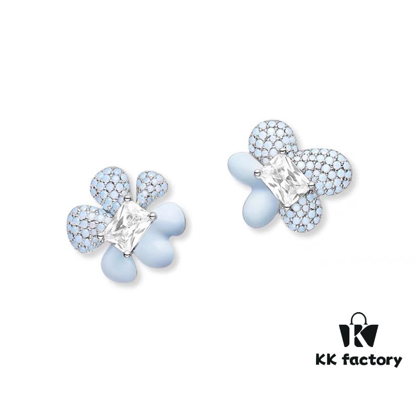 692fdd2b99f2d84055c8b411 New Arrival He Fang Blue Star Flower Stud Earrings, Fashionable and Unique Design, Minimalist Earrings Jewelry Gift for Girlfriend