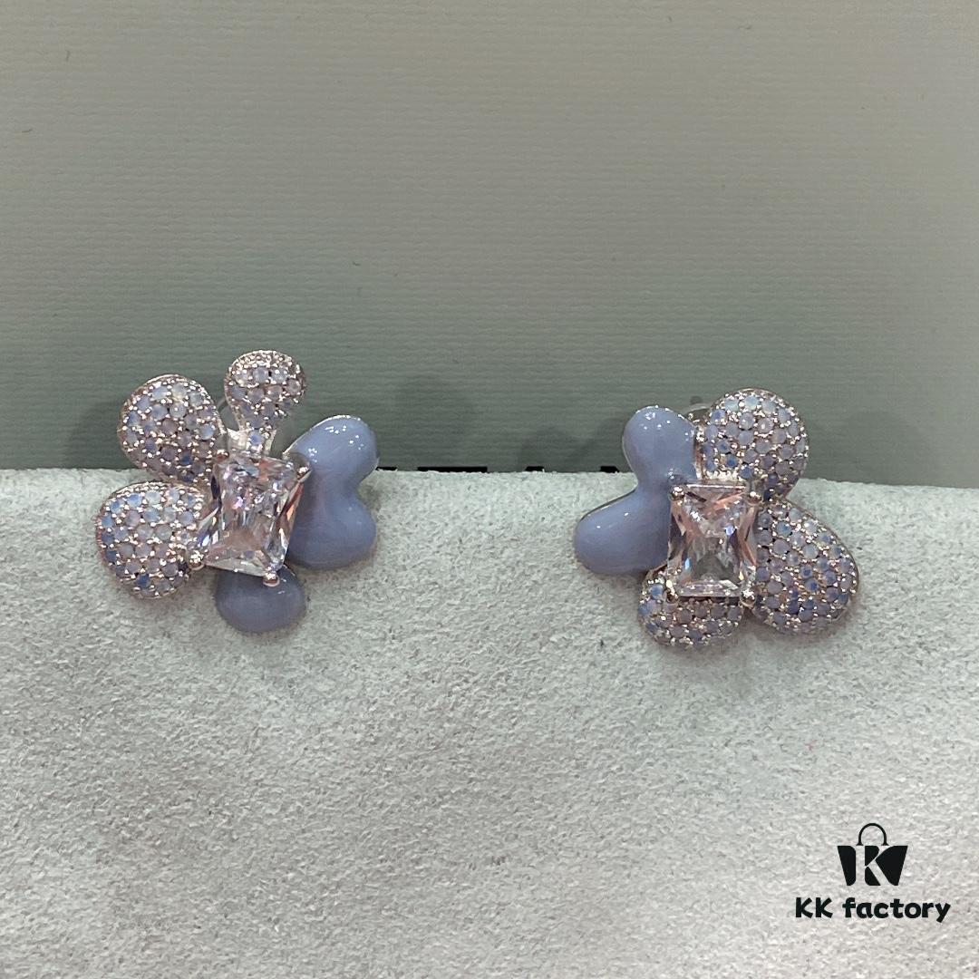 692fdd3299f2d84055c8b422 New Arrival He Fang Blue Star Flower Stud Earrings, Fashionable and Unique Design, Minimalist Earrings Jewelry Gift for Girlfriend