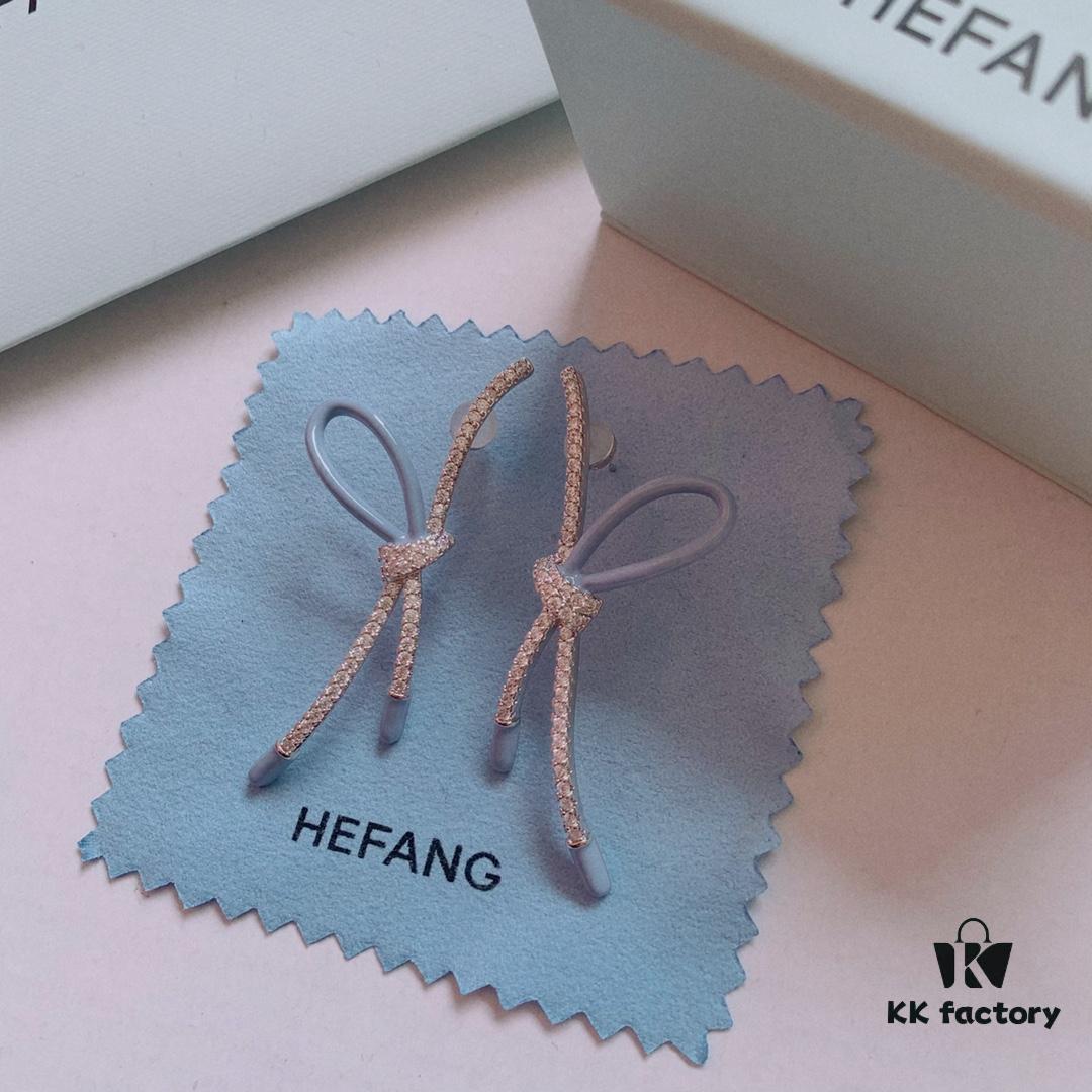 New Arrival ❤️ HEFANG Jewelry - Barbie ✨ New Collection Shimmering Ribbon Stud Earrings, Three Colors Available, In Stock