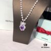 HEFANG Jewelry Gemstone Bear Necklace