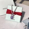 HEFANG Jewelry Gemstone Bear Necklace