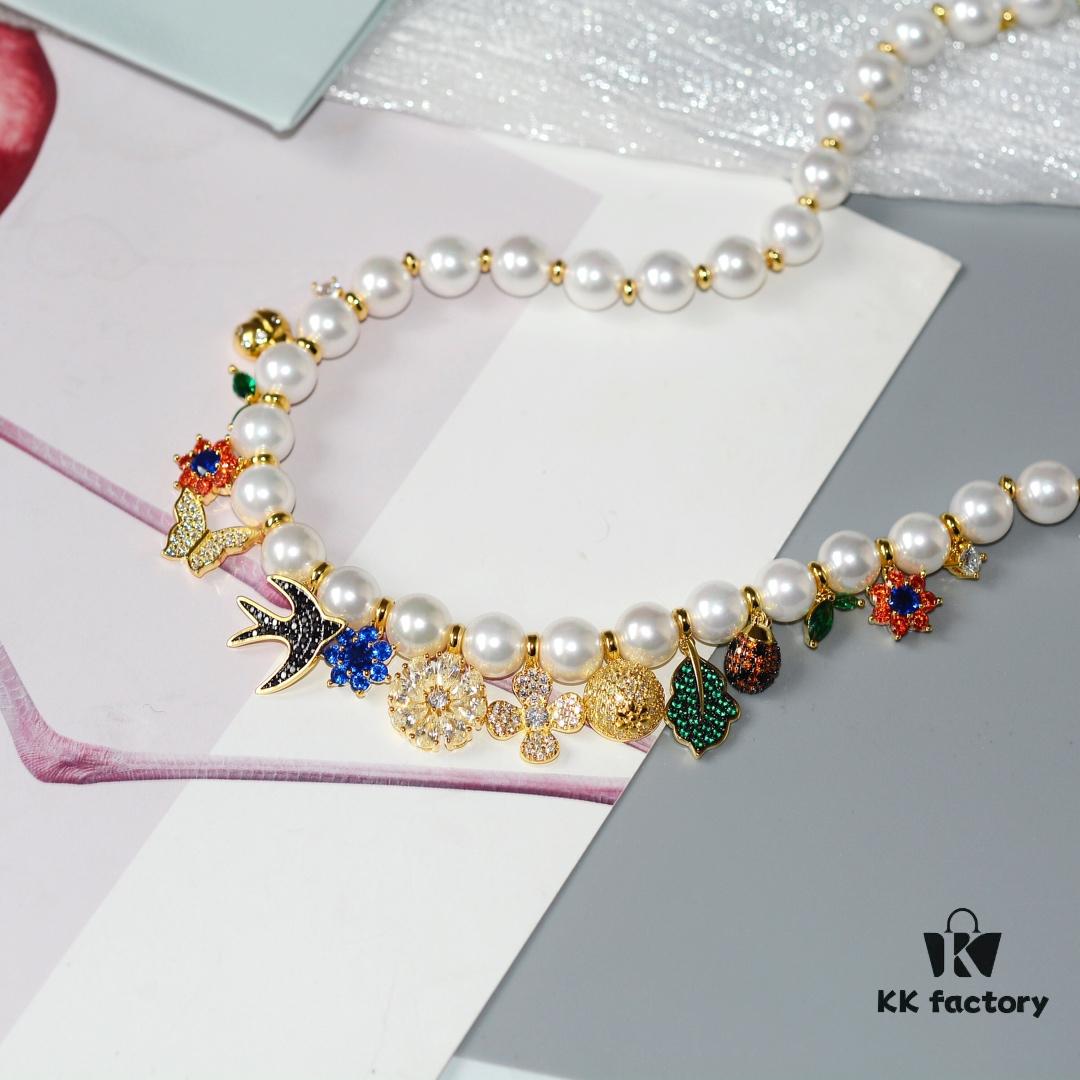 692fdd8699f2d84055c8b4c4 HEFANG Jewelry Garden Necklace, 925 Silver Nature-Inspired Statement Choker, Collarbone Chain