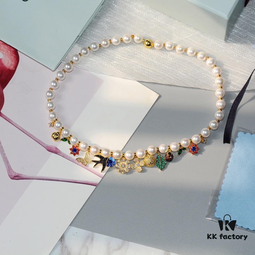 692fdd8799f2d84055c8b4c5 HEFANG Jewelry Garden Necklace, 925 Silver Nature-Inspired Statement Choker, Collarbone Chain