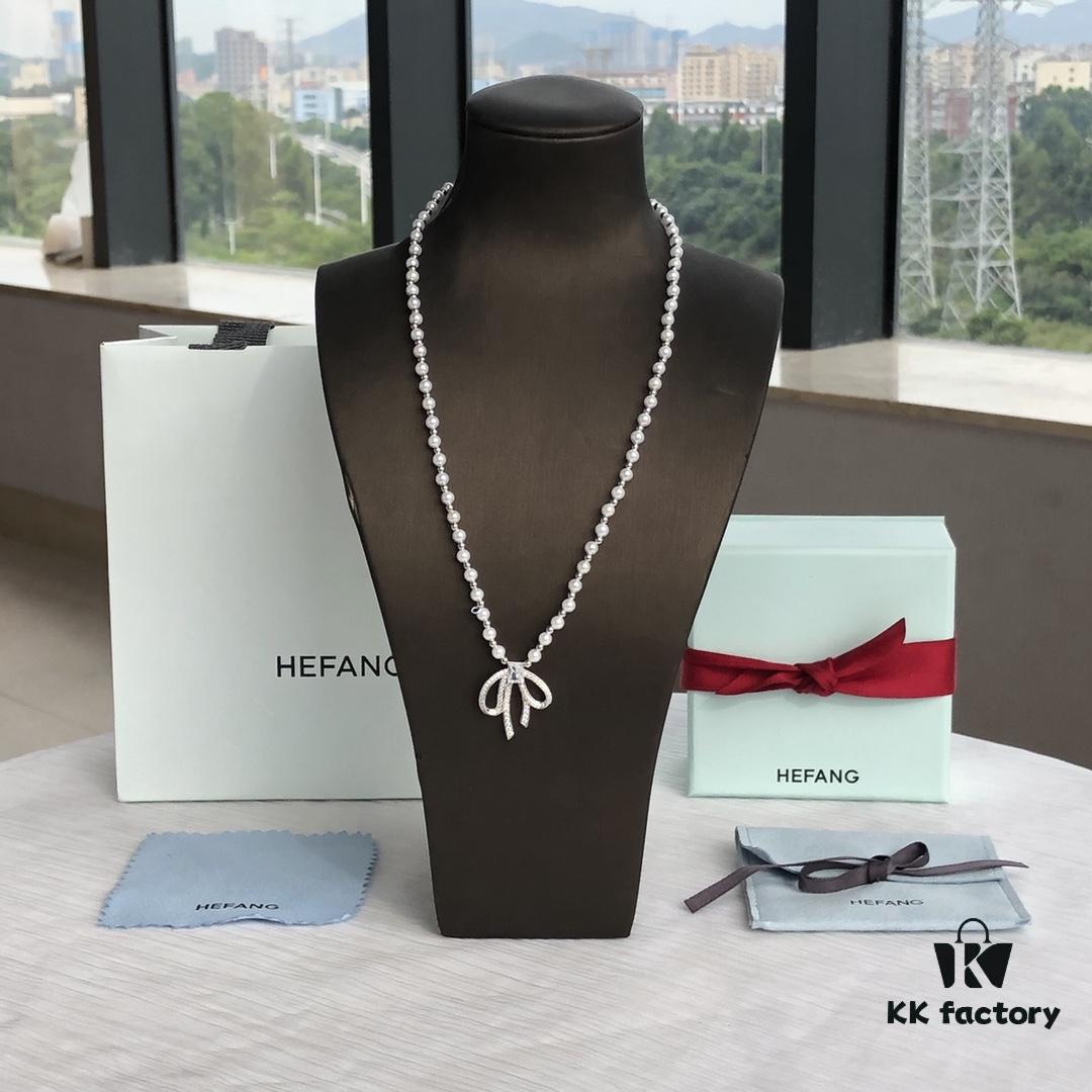 692fdd8a99f2d84055c8b4cb HEFANG Jewelry Elizabeth Bow Pendant Necklace