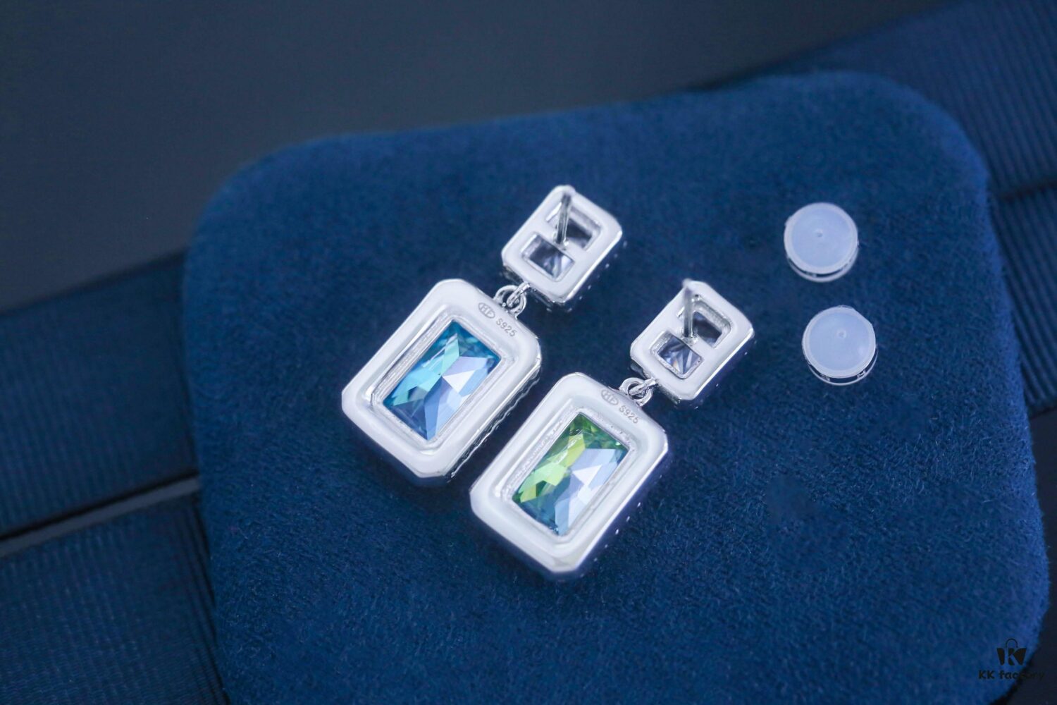 692fddbd99f2d84055c8b539 HEFANG Aurora Square Candy Earrings, Luxury Sparkling Minimalist Design Studs, Unique Ear Accessories for Gifting
