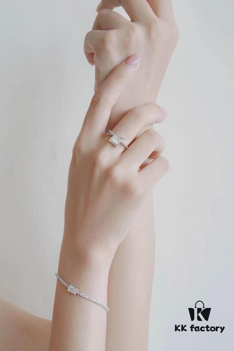692fddbe99f2d84055c8b53a HEFANG Jewelry Aurora Ribbon Ring, Elegant French-Style Statement Ring for Women