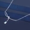 HEFANG Aurora Ribbon Knot Choker Necklace, Same as Zhan Qiuyi's Little Sugar Necklace, Gift Edition