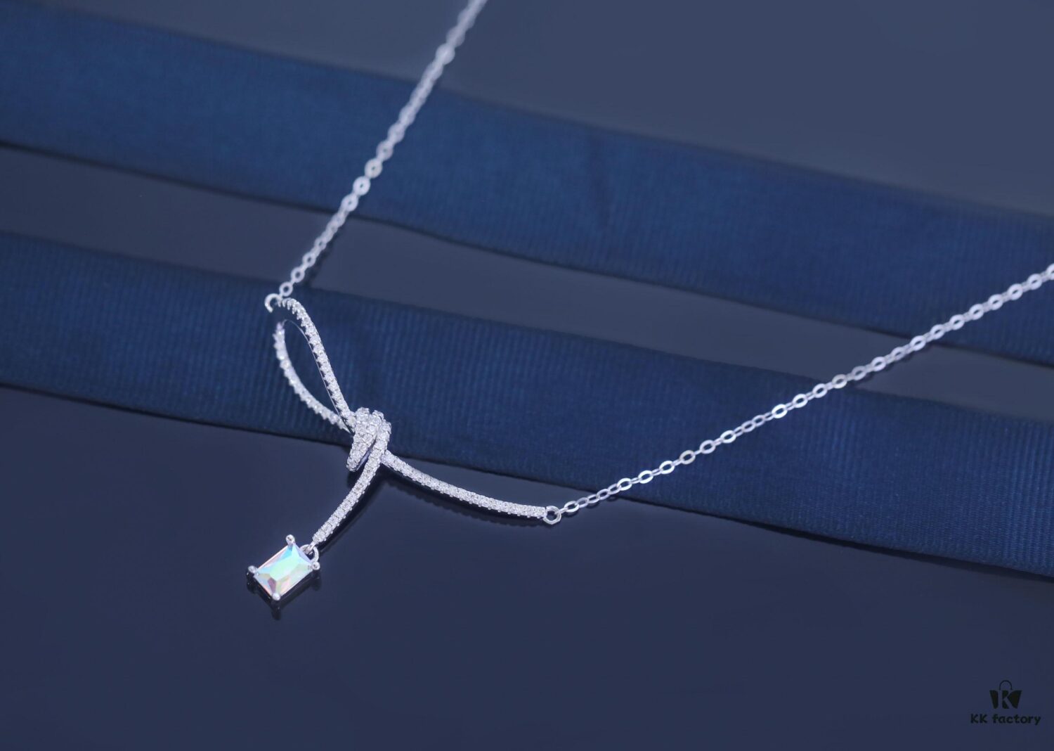 HEFANG Aurora Ribbon Knot Choker Necklace, Same as Zhan Qiuyi's Little Sugar Necklace, Gift Edition