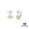 Zhou Yutong Same Style] HEFANG Creamy Minimalist Luxury Boutique Design Earrings / Clip-on Flower Studs Gift