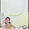 692fddcf99f2d84055c8b557 HEFANG Jewelry Cream Floral Necklace - Ins-style Minimalist Collarbone Chain, Popularized by Zhou Yutong, Ideal Gift for Qixi Festival