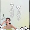 692fddd399f2d84055c8b55f HEFANG Jewelry Cream Twirl Earrings - Limited Edition Ear Studs, Celebrity Style (Zhou Yutong's Pick), Ideal Gift for Qixi Festival