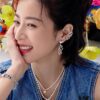 692fddd499f2d84055c8b561 HEFANG Jewelry Cream Twirl Earrings - Limited Edition Ear Studs, Celebrity Style (Zhou Yutong's Pick), Ideal Gift for Qixi Festival
