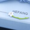 692fddd499f2d84055c8b562 HEFANG Jewelry Cream Floral Necklace - Ins-style Minimalist Collarbone Chain, Popularized by Zhou Yutong, Ideal Gift for Qixi Festival