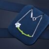 692fddd599f2d84055c8b563 HEFANG Jewelry Cream Floral Necklace - Ins-style Minimalist Collarbone Chain, Popularized by Zhou Yutong, Ideal Gift for Qixi Festival