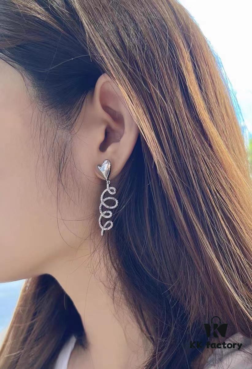 692fddd599f2d84055c8b564 HEFANG Jewelry Cream Twirl Earrings - Limited Edition Ear Studs, Celebrity Style (Zhou Yutong's Pick), Ideal Gift for Qixi Festival