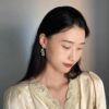 692fddd599f2d84055c8b565 HEFANG Jewelry Cream Twirl Earrings - Limited Edition Ear Studs, Celebrity Style (Zhou Yutong's Pick), Ideal Gift for Qixi Festival