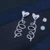 692fddd999f2d84055c8b56a HEFANG Jewelry Cream Twirl Earrings - Limited Edition Ear Studs, Celebrity Style (Zhou Yutong's Pick), Ideal Gift for Qixi Festival