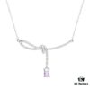 Aurora Ribbon Knot Necklace by He Fang