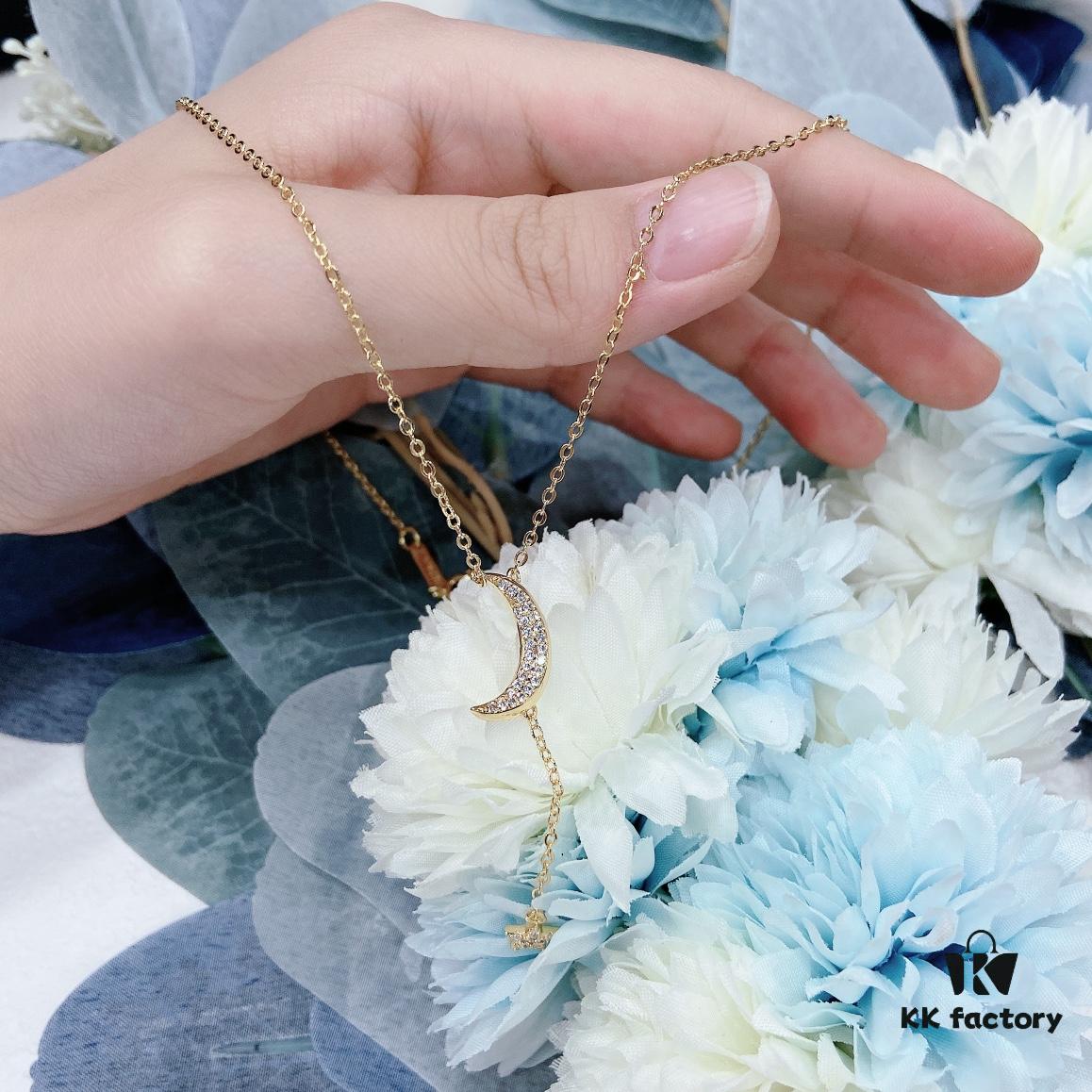 Heavenly Moon and Star Night Necklace