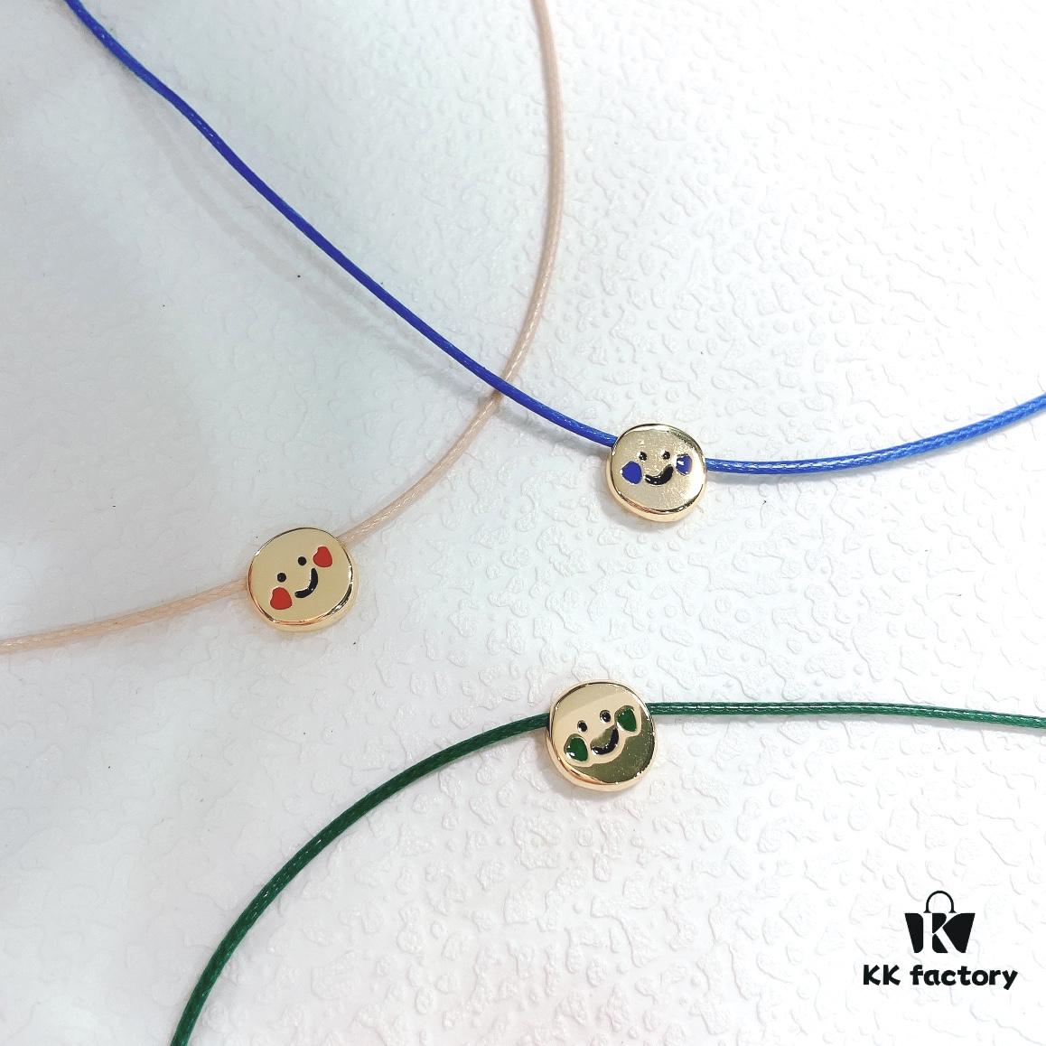 Smiling Xiaoqu Cookie Necklace Gift Box Fashionable Design Collarbone Chain Bracelet for Women Cheek Green