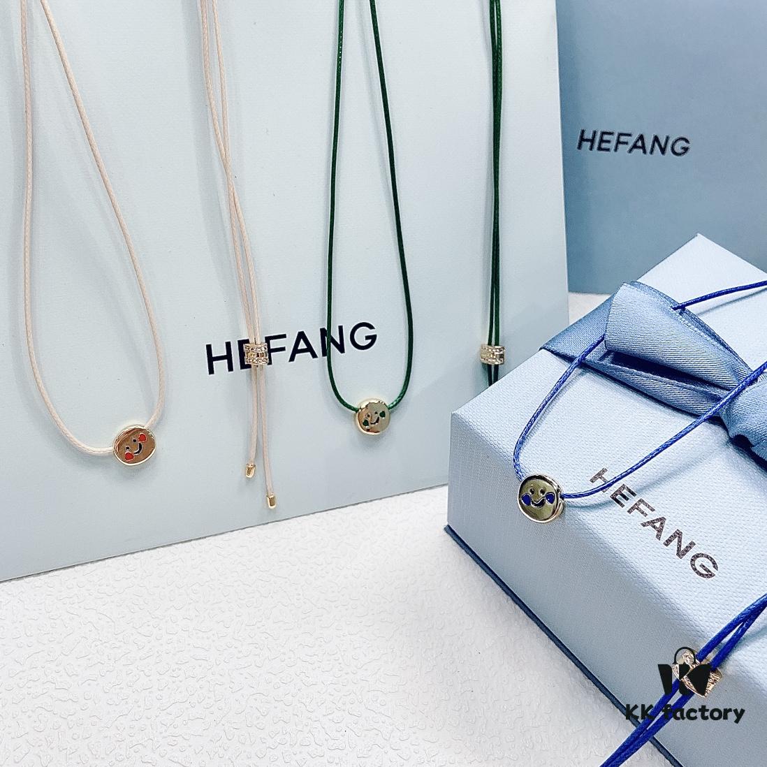 Smiling Xiaoqu Cookie Necklace Gift Box Fashionable Design Collarbone Chain Bracelet for Women Cheek Green