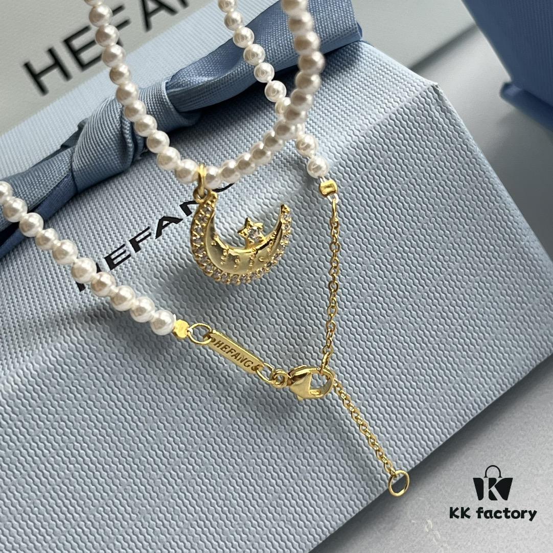 692fde7099f2d84055c8b632 HEFANG Jewelry He Fang New Star and Moon Sweet Dream Pearl Short Necklace ✨ Versatile and Flattering, an Essential Elegant Piece for Every Jewelry Box! Timelessly Exquisite, Simply Wow!