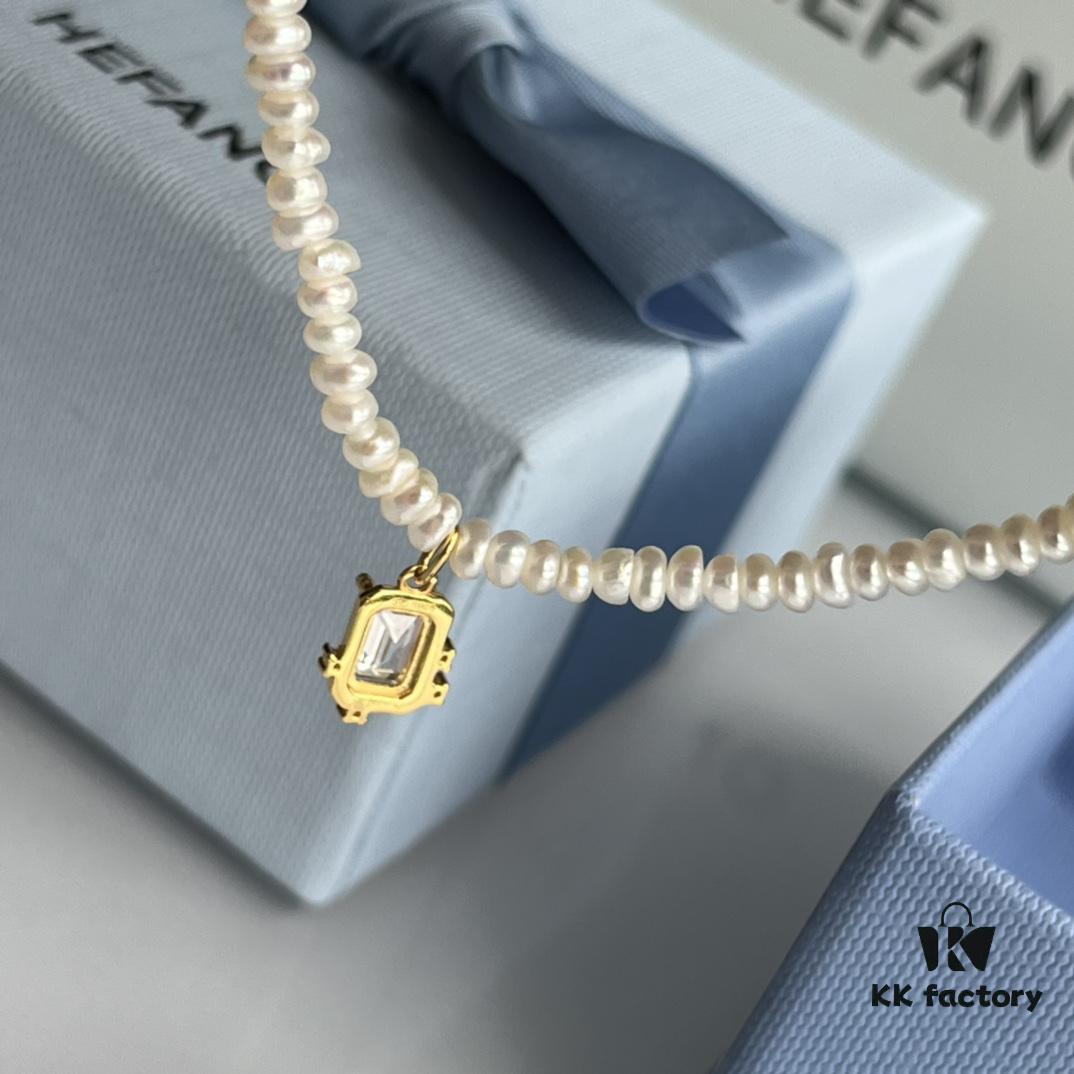 692fde8399f2d84055c8b64a HEFANG Jewelry - Elegant and Radiant Starlight Sugar Cube Pearl Necklace