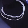 692fde8c99f2d84055c8b655 He Fang New Arrival Moonlight White Double-Layer Necklace