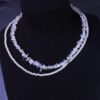 692fde8d99f2d84055c8b656 He Fang New Arrival Moonlight White Double-Layer Necklace