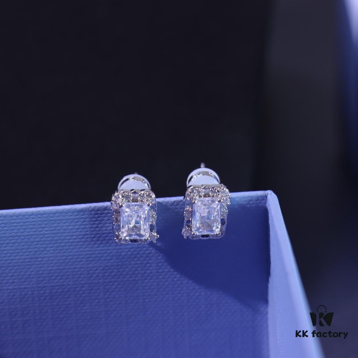 Hefang New Nebula Sugar Cube Stud Earrings