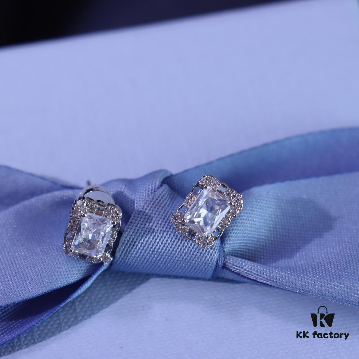 Hefang New Nebula Sugar Cube Stud Earrings