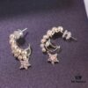 692fdea399f2d84055c8b671 He Fang New Arrival Moonlight White Stud Earrings